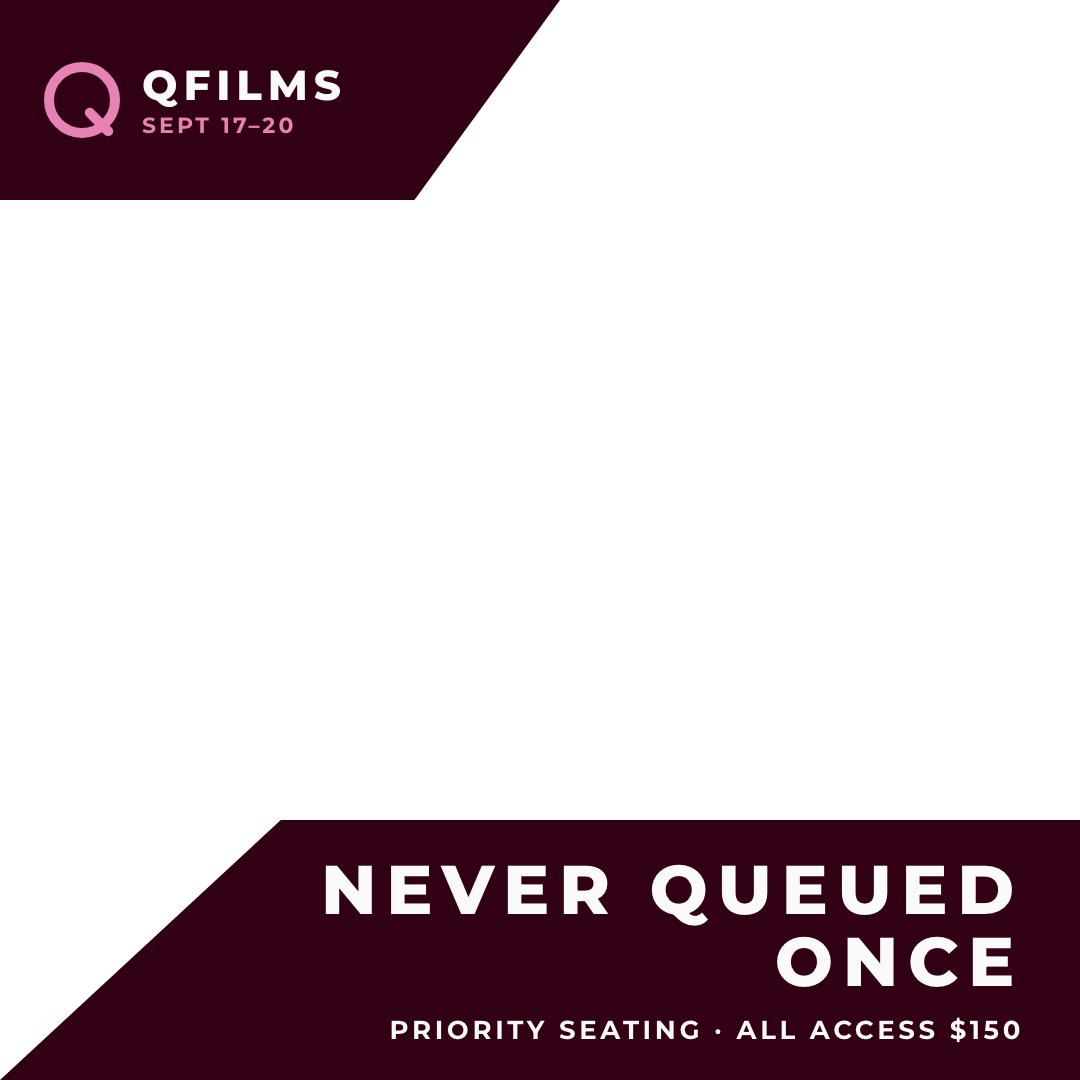 Never Queued Once overlay, square